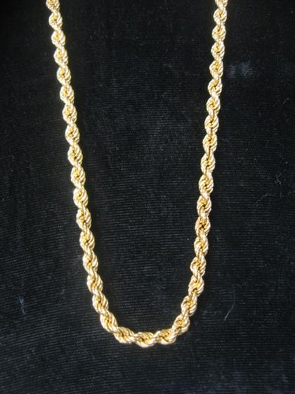 14 karat yellow gold rope style 4c451