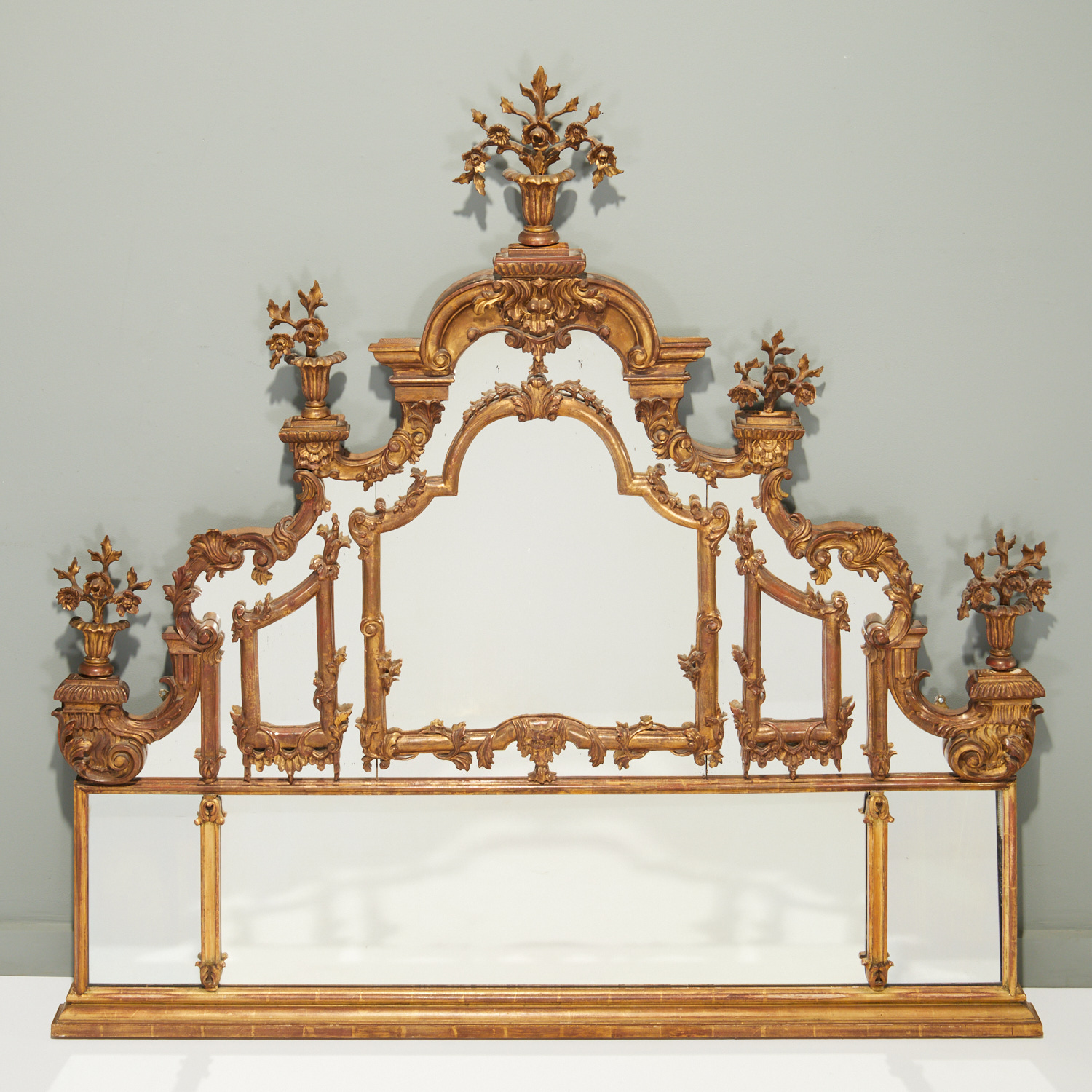 CHIPPENDALE STYLE GILTWOOD OVERMANTLE