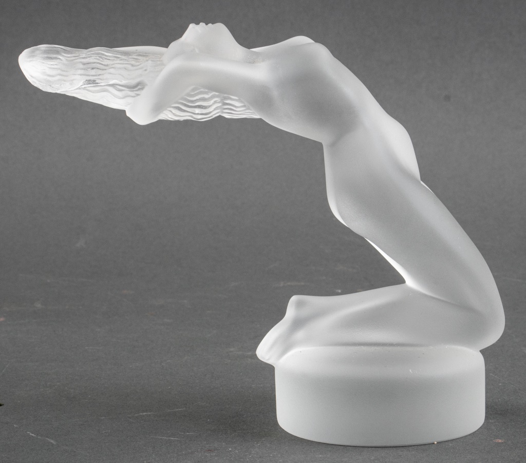 LALIQUE FROSTED CRYSTAL NAKED WOMAN