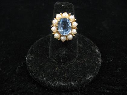 14 karat yellow gold blue topaz 4c458