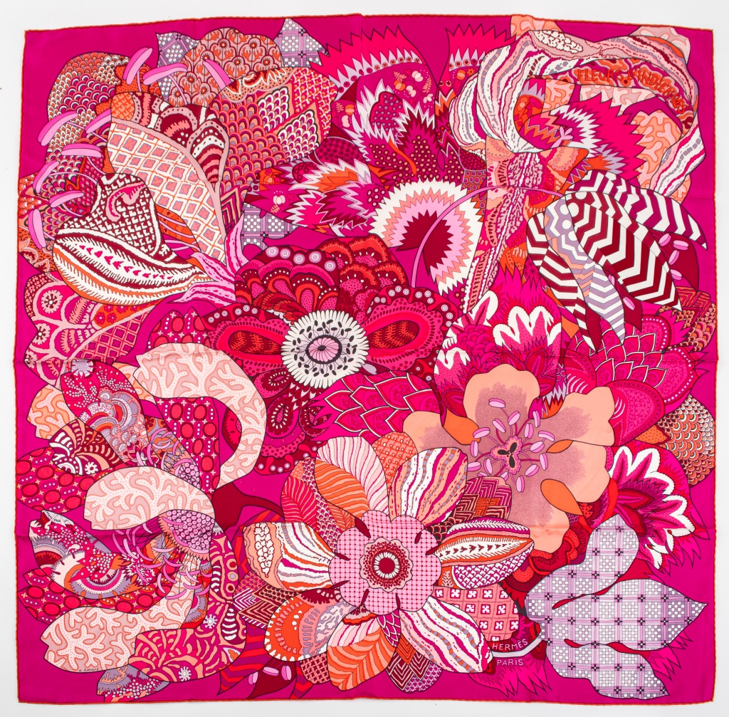 HERMES "FLEURS D'INDIENNES" SILK