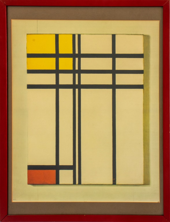 MONDRIAN OPPOSITION OF LINES RED 2fac84