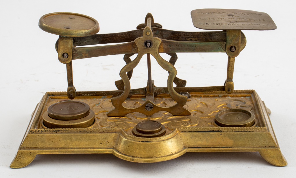 BRASS LETTER SCALE FOR THE POST