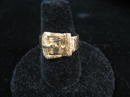 14 karat yellow gold buckle ring 4c47d