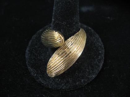 14 karat yellow gold "wrap" ring