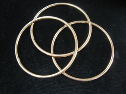 14 karat yellow gold bangle bracelets  4c480