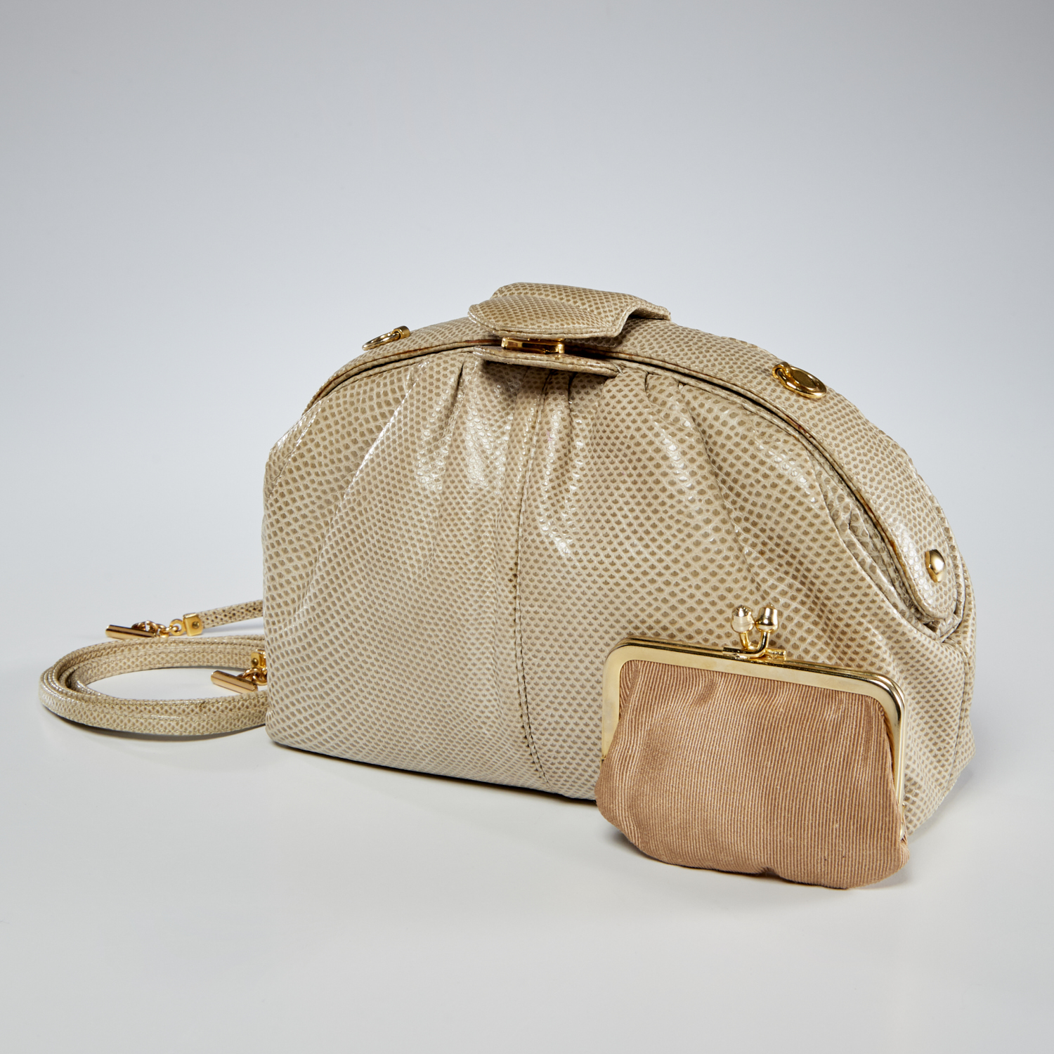 JUDITH LEIBER TAUPE KARUNG SNAKESKIN 2fad08