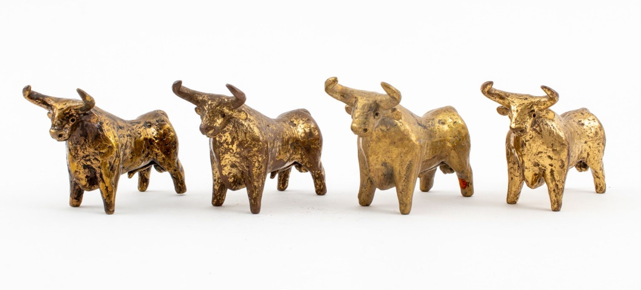 LOUIS MENDEZ GILT BRONZE BULL SCULPTURES  2fad7c