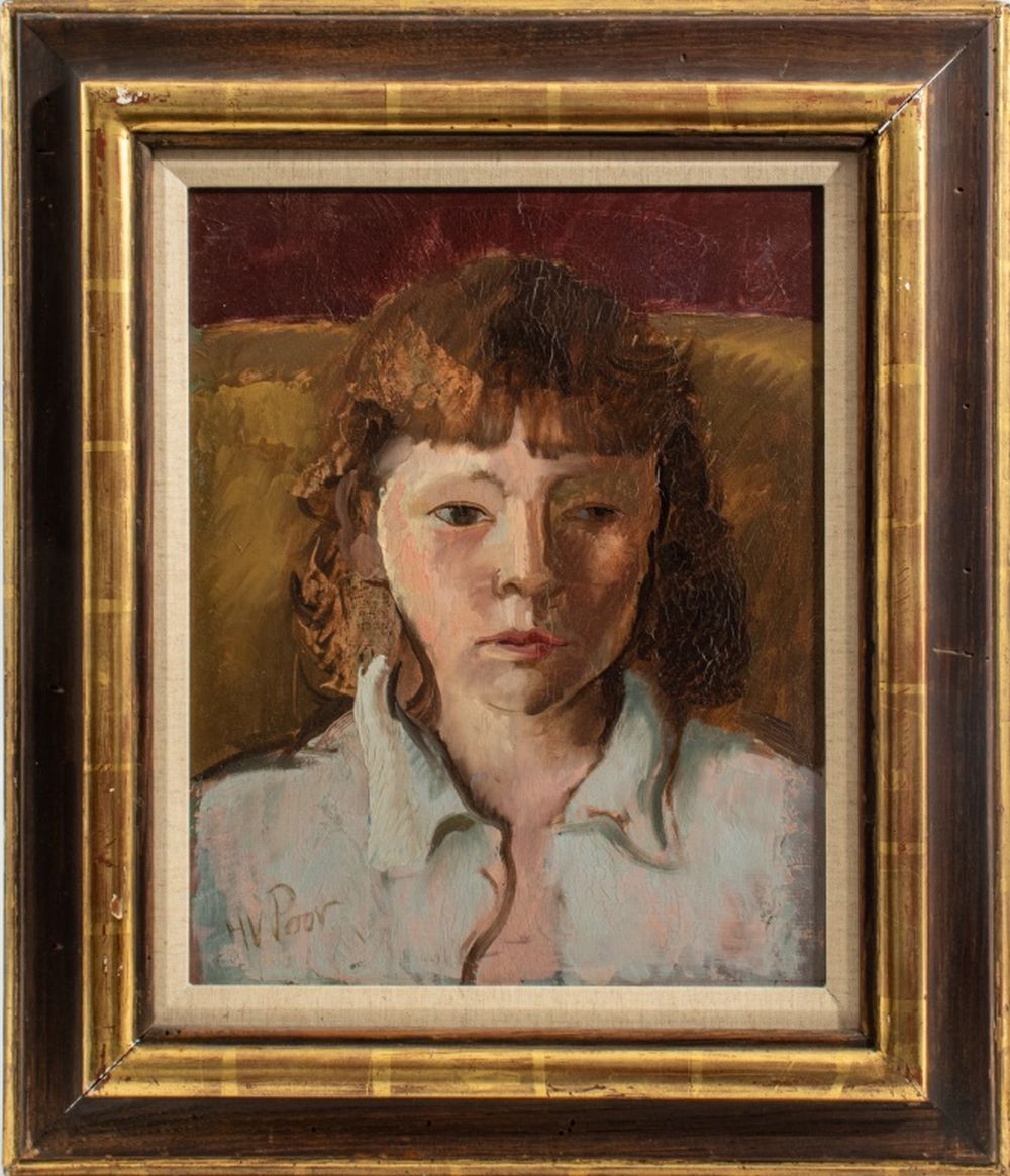 HENRY VARNUM POOR PORTRAIT OIL ON PANEL