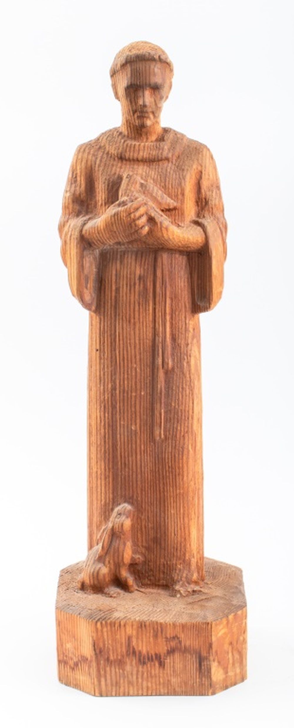 RELIGIOUS CARVED WOOD ST FRANCIS 2fae5c