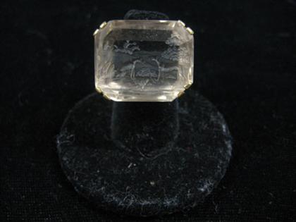 Intaglio smokey quartz ring  4c4a6