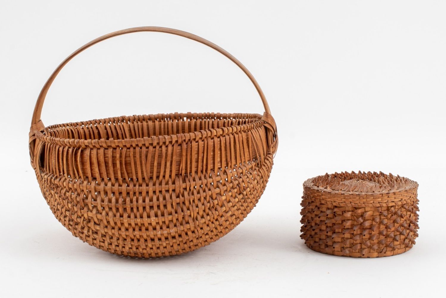 VINTAGE AMERICAN HAND-WOVEN BASKETS,