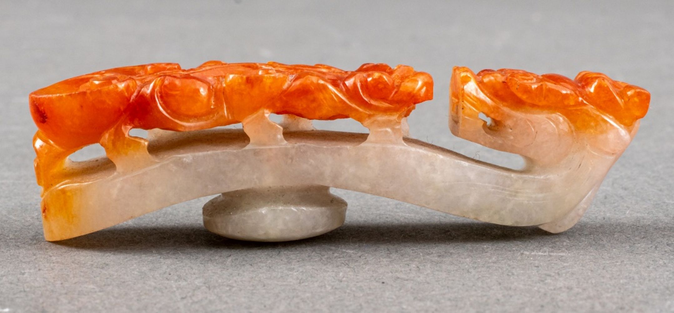 CHINESE RUSSET & WHITE JADE BELT