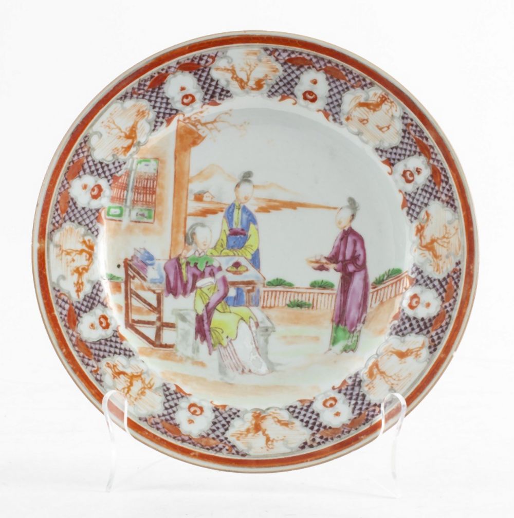 CHINESE EXPORT PORCELAIN PLATE, 18TH