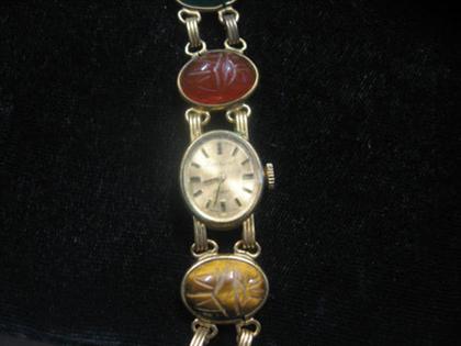 Gold fill lady s bracelet wristwatch  4c4c9
