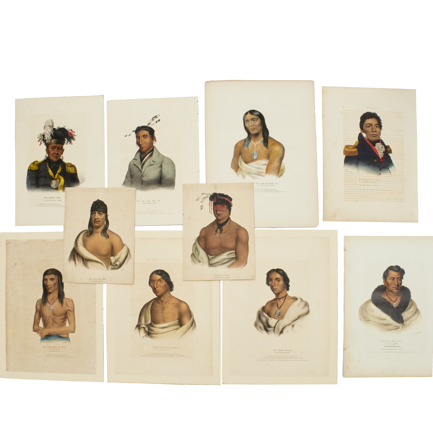 (10) NATIVE AMERICAN CHROMOLITHOGRAPHS,