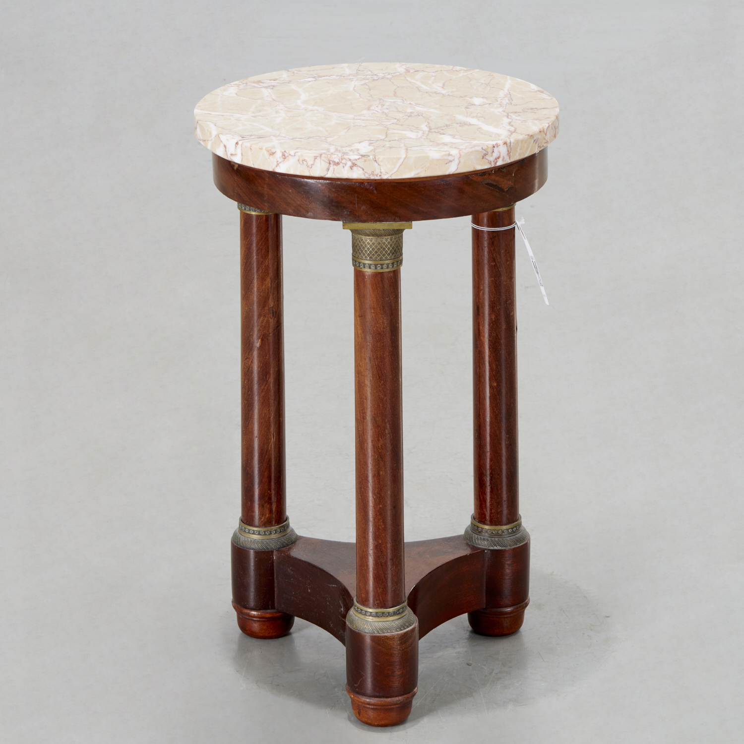 EMPIRE MARBLE TOP MAHOGANY PEDESTAL 2fb046