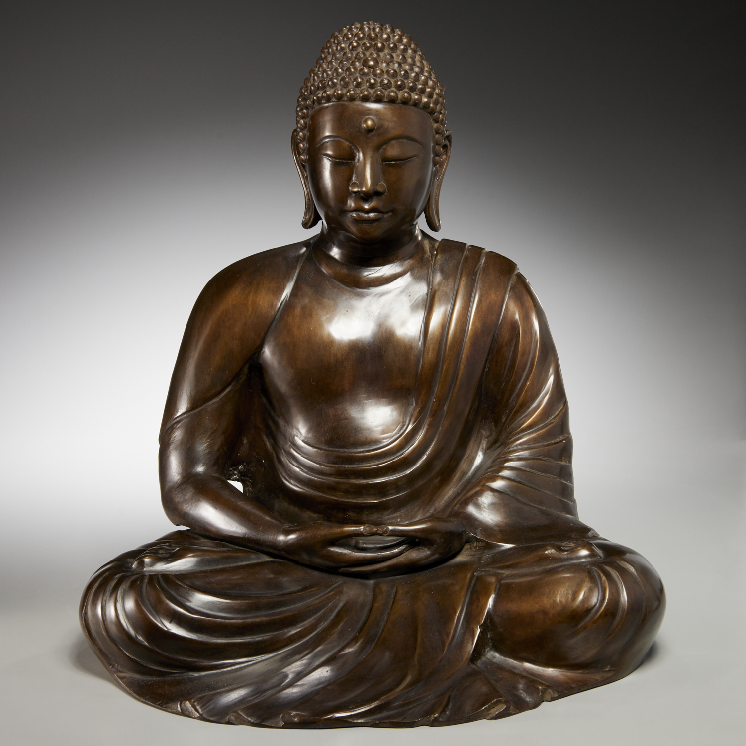 LARGE BRONZE AMIDA BUDDHA 20th 2fb068