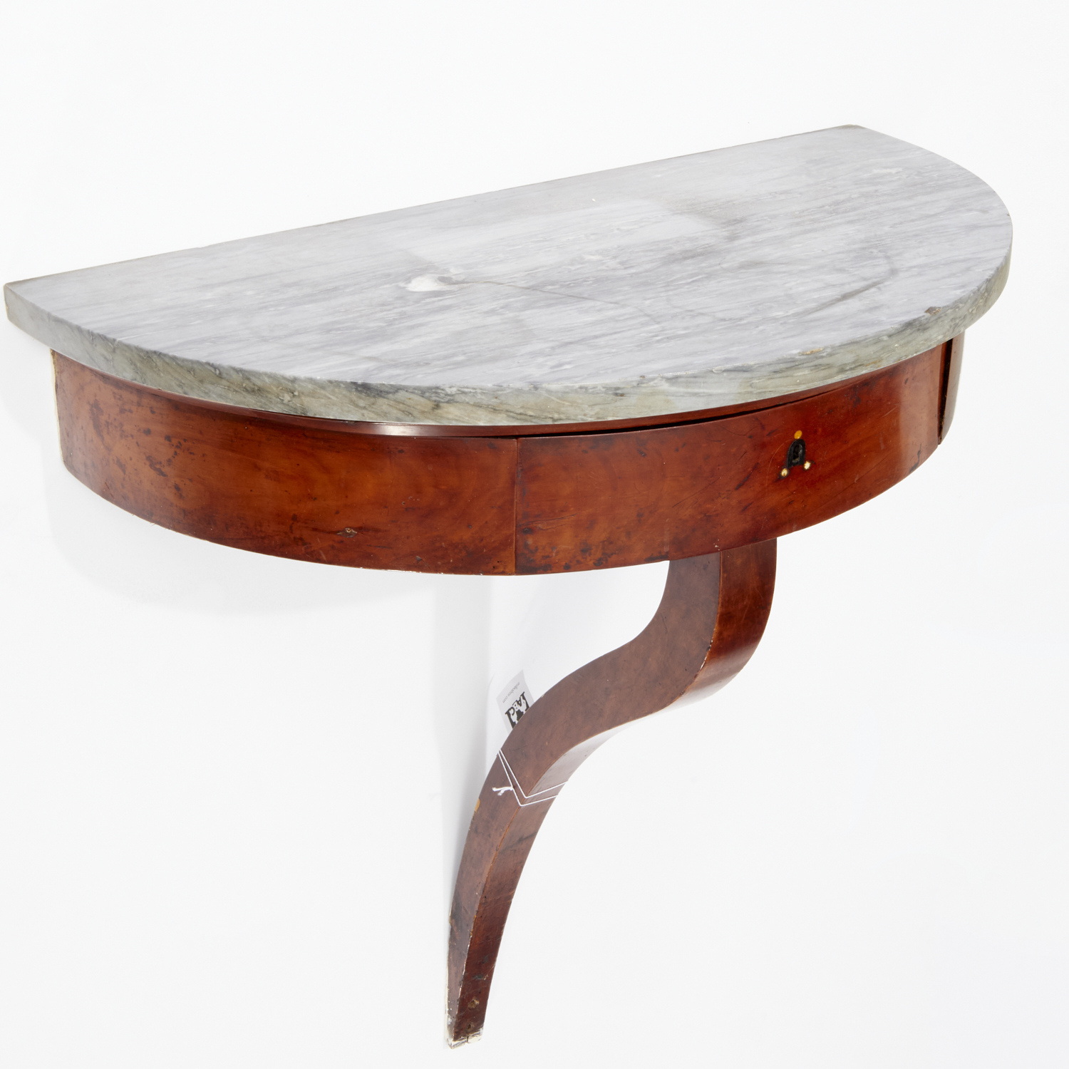 BIEDERMEIER MARBLE TOP DEMILUNE 2fb0fd