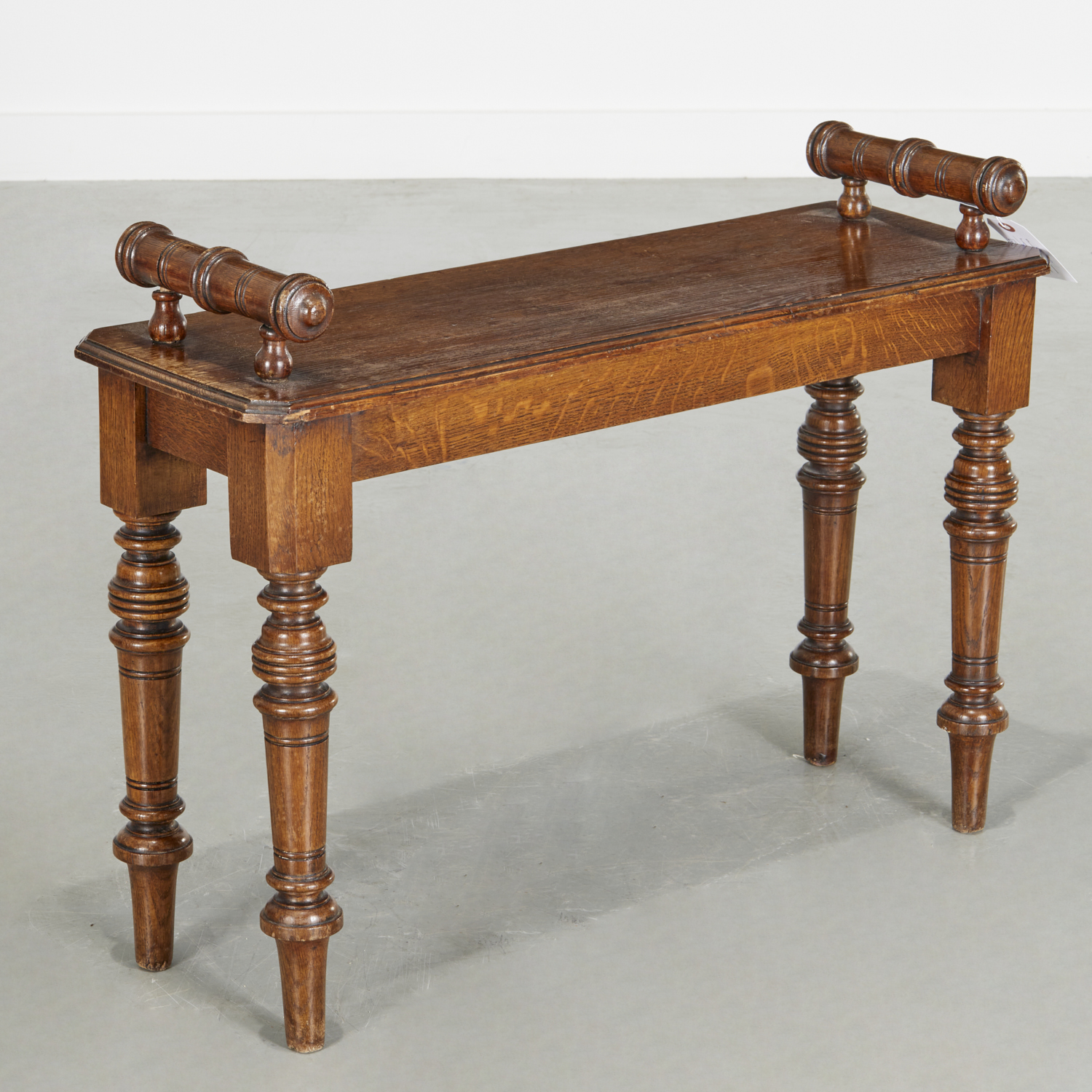 GEORGE IV OAK HALL BENCH STYLE 2fb123