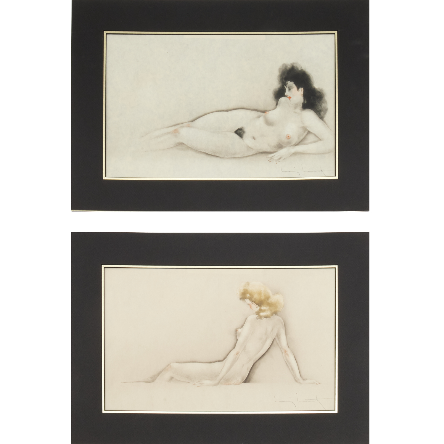 LOUIS ICART PAIR SIGNED LITHOGRAPHS 2fb163