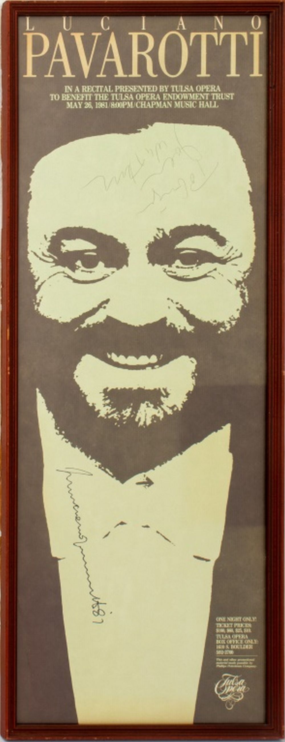 LUCIANO PAVAROTTI SIGNED CONCERT