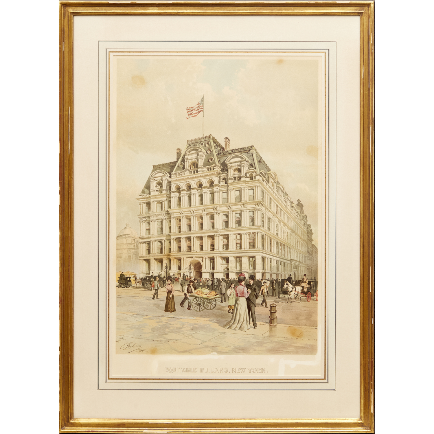 "EQUITABLE BUILDING" LITHOGRAPH,
