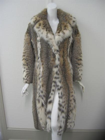 Full length lynx fur coat 1960s 4c503