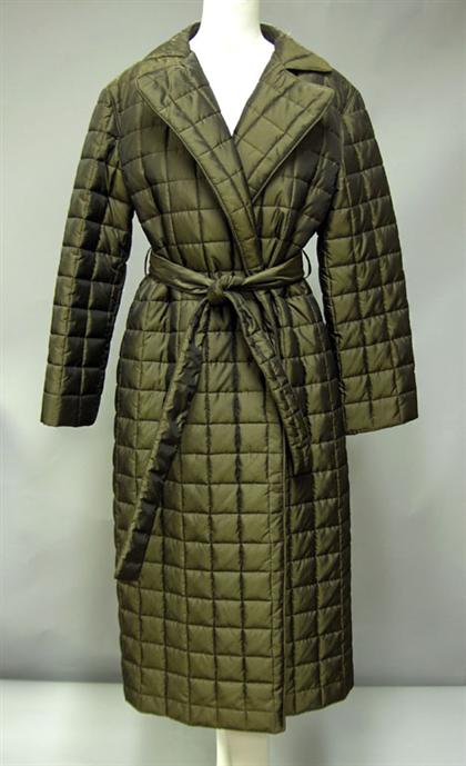 Halston quilted winter coat    1970s