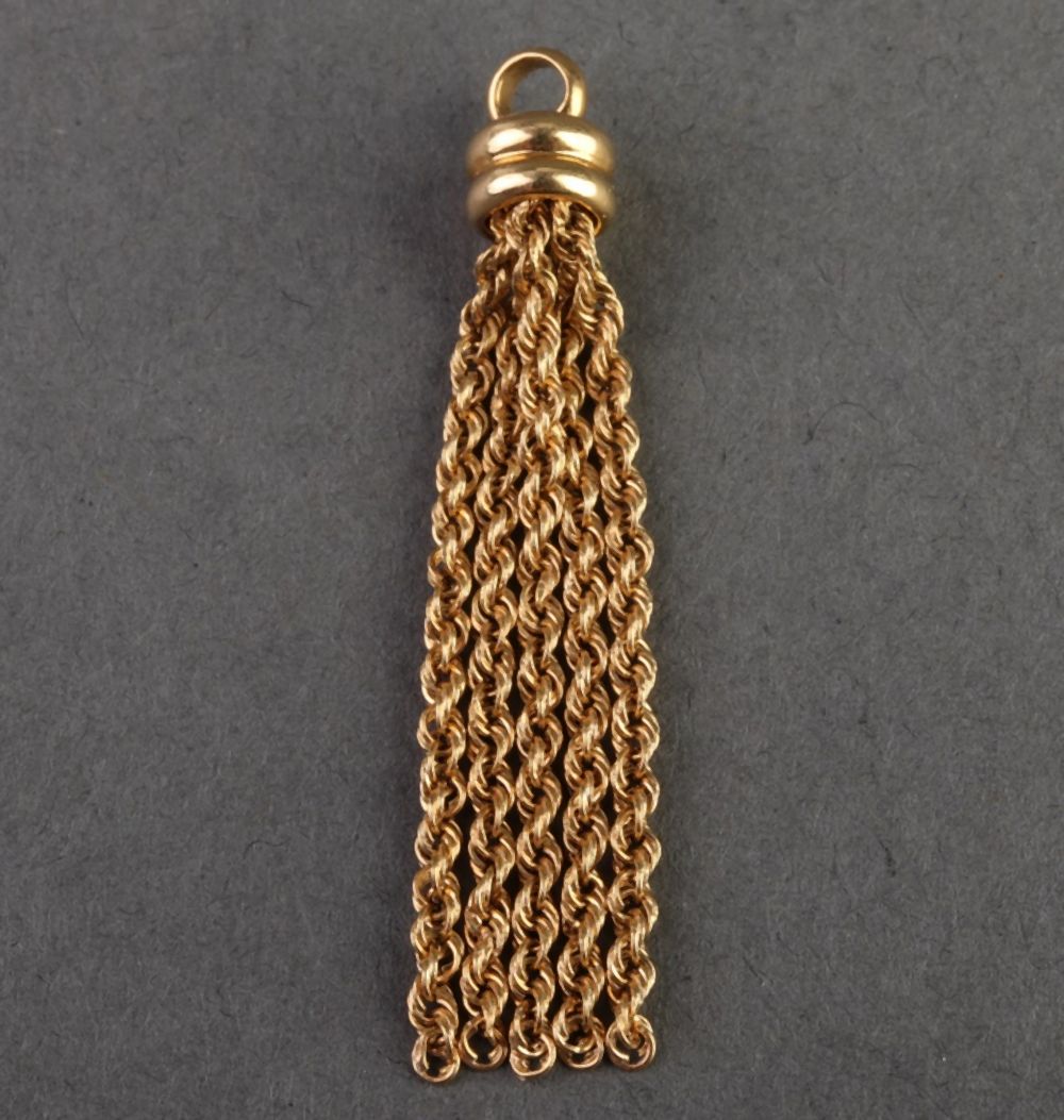 VINTAGE 18K YELLOW GOLD CHAIN FRINGE 2fb23c