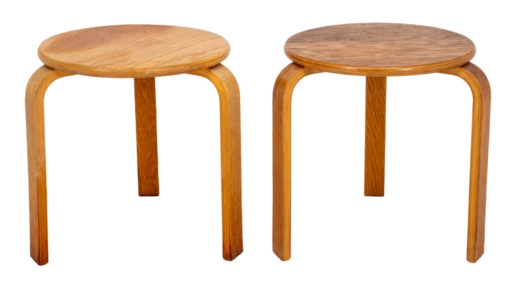 ALVAR AALTO STYLE STOOLS PAIR 2fb251