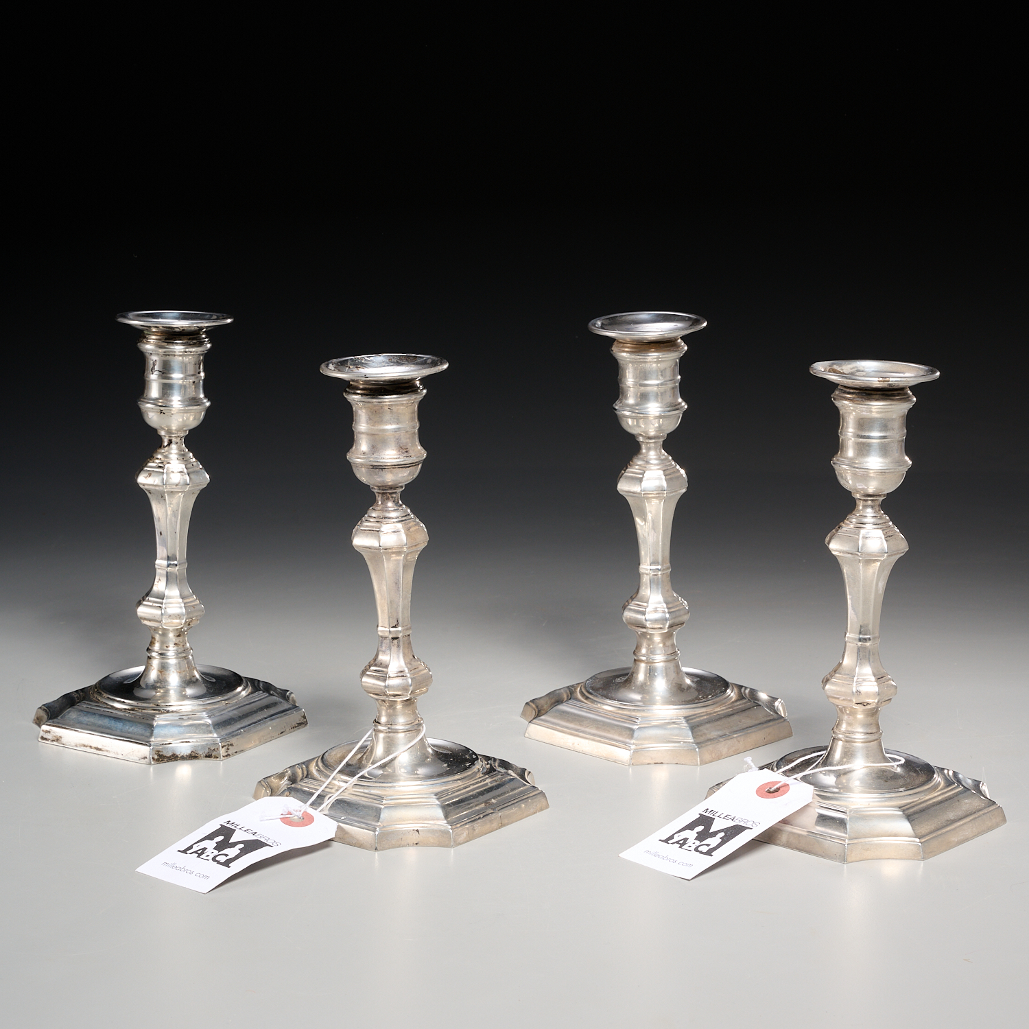 SET 4 PETER GUILLE STERLING CANDLESTICKS 2fb27d