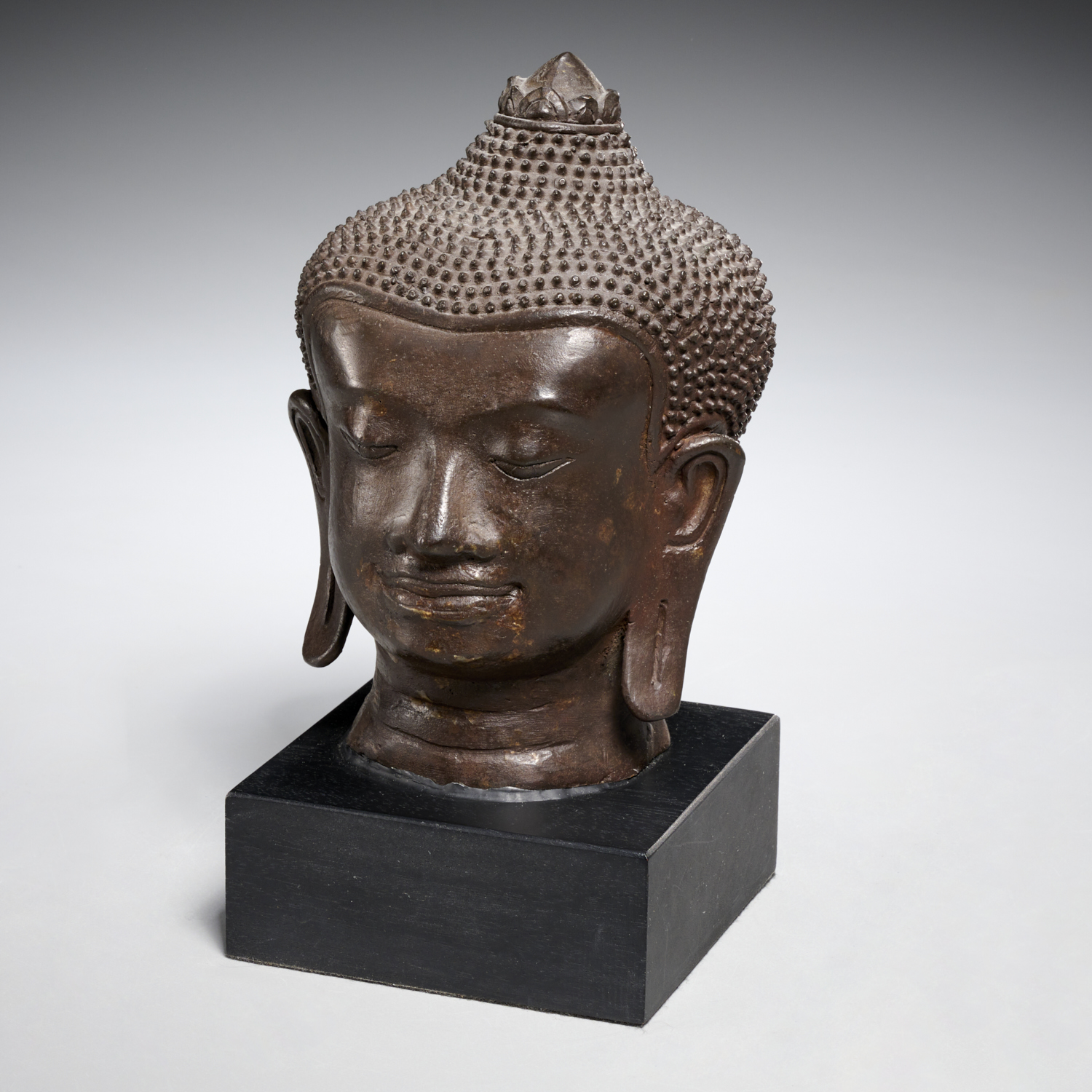 THAI BRONZE BUDDHA SAKYAMUNI HEAD 2fb280