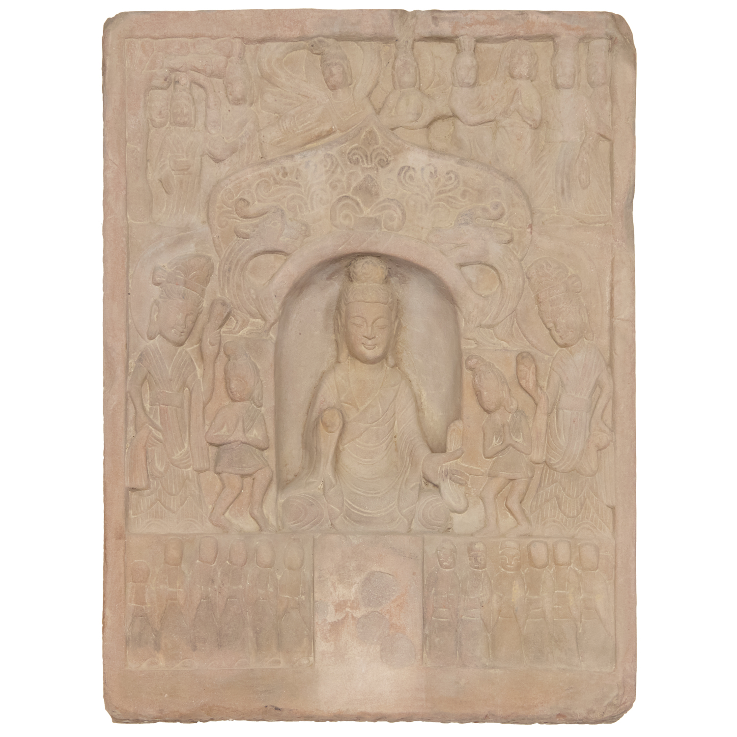 CHINESE CARVED STONE BUDDHIST STELE 2fb286