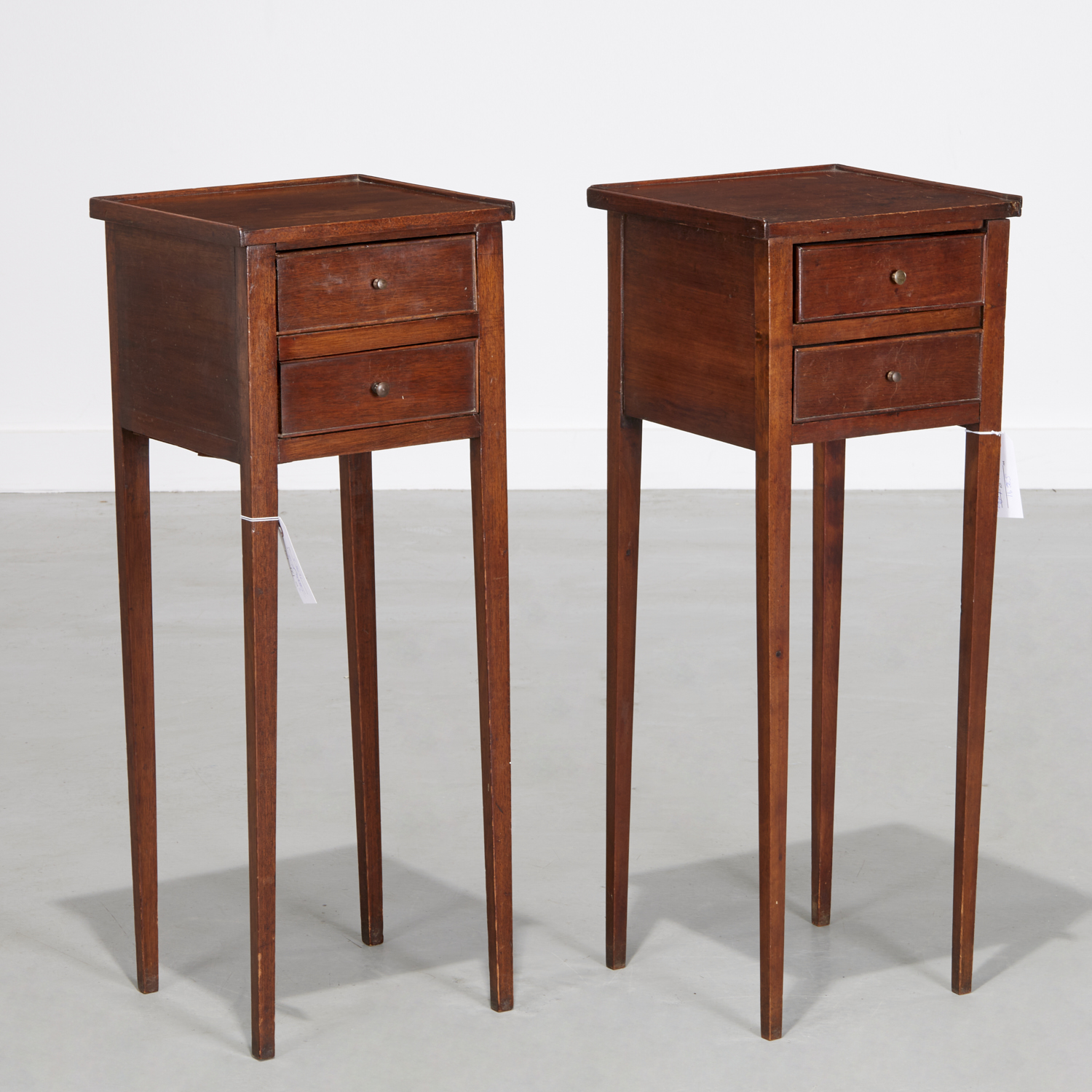 PAIR EDWARDIAN MAHOGANY BEDSIDE