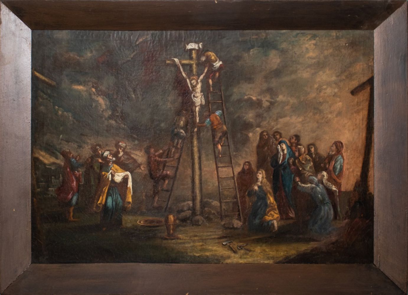 EUROPEAN SCHOOL THE CRUCIFIXION OIL