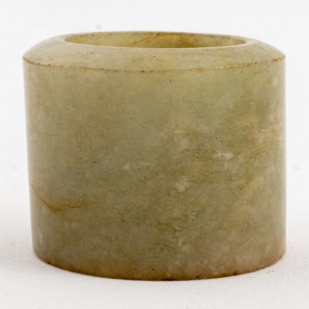 CHINESE CELADON JADE ARCHER S RING 2fb3d6