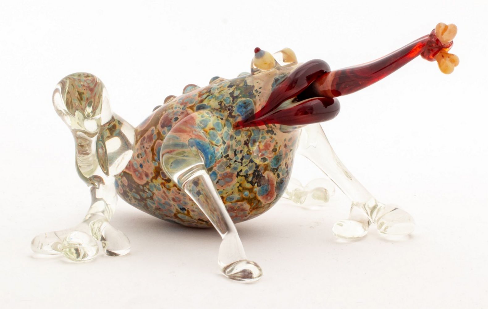 STUDIO ART GLASS FROG FORM VESSEL 2fb3e6