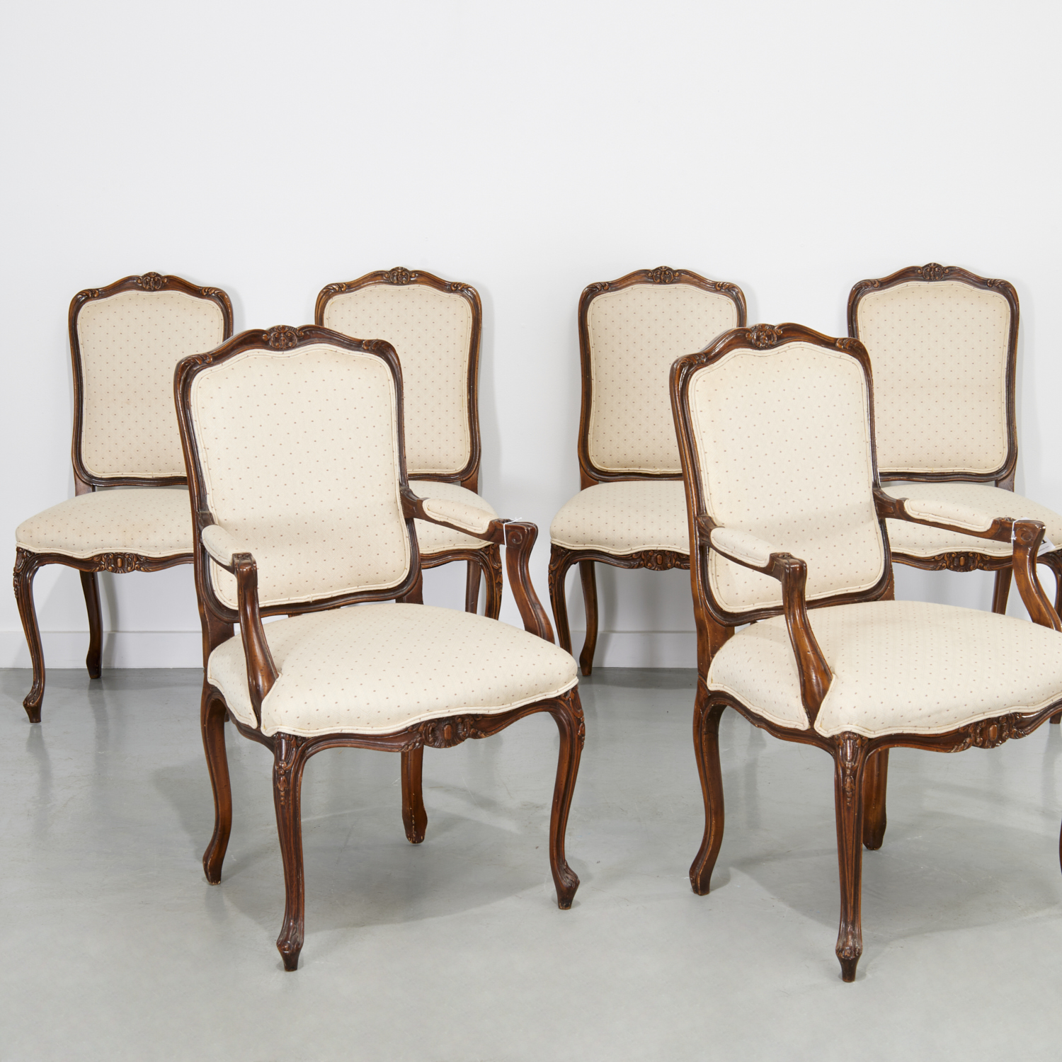 SET 6 LOUIS XV STYLE DINING CHAIRS 2fb474
