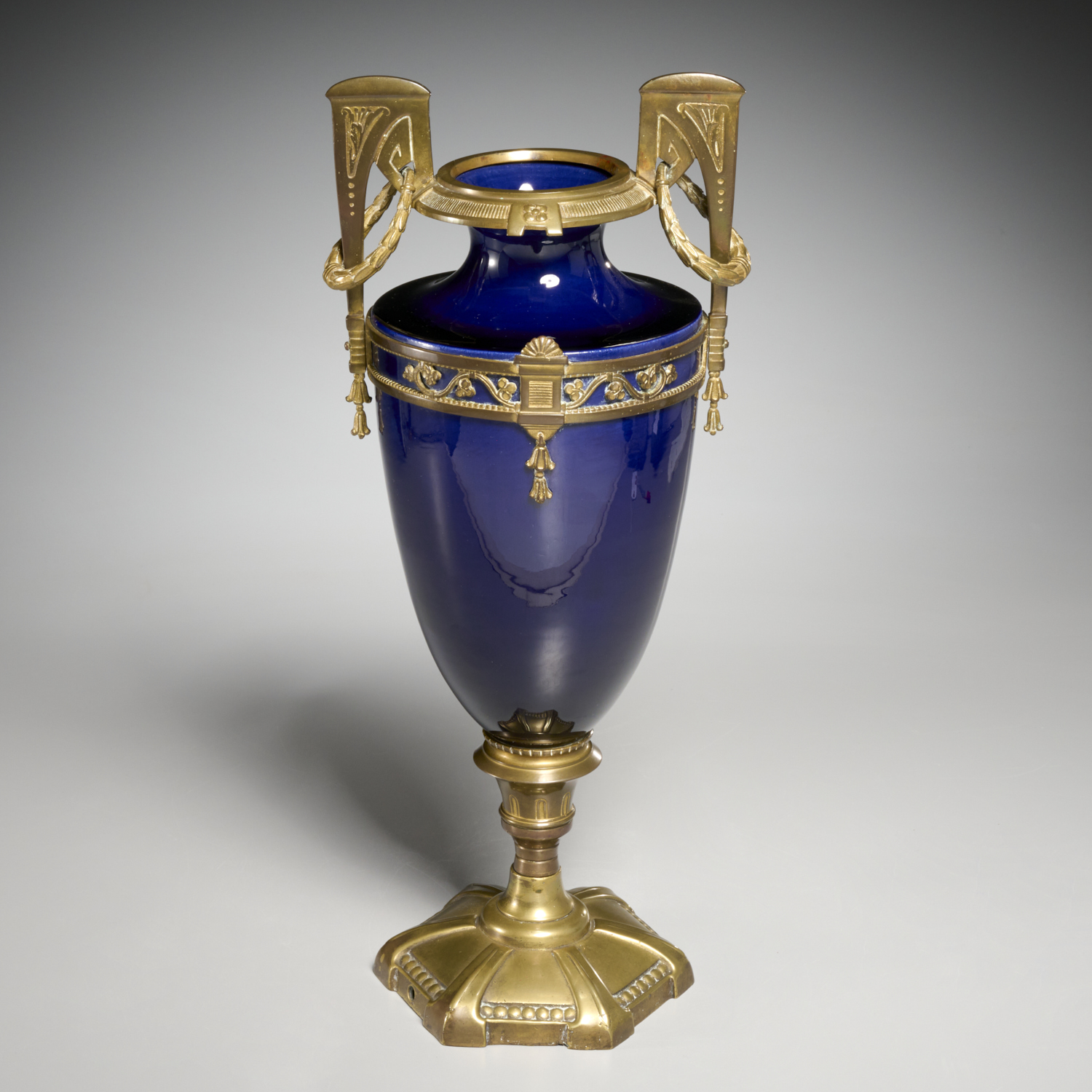 SEVRES STYLE BRONZE MOUNTED COBALT 2fb483