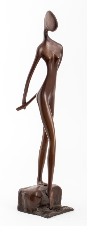 JOHN KENNEDY STANDING NUDE FIGURE BRONZE