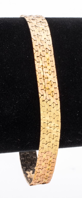 ITALIAN 14K TRI COLOR GOLD HERRINGBONE 2fb4d8