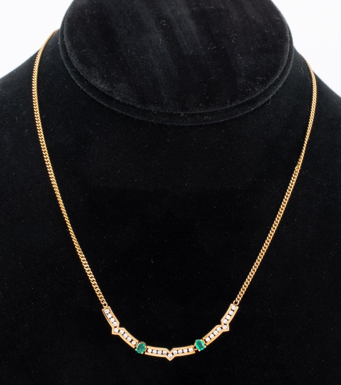 ITALIAN 14K YELLOW GOLD EMERALD 2fb4dc