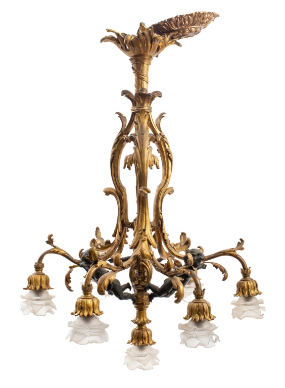 FRENCH BELLE EPOQUE ORMOLU & PUTTI