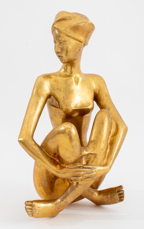 VASANT MODERN SEATED WOMAN GILT 2fb5ba