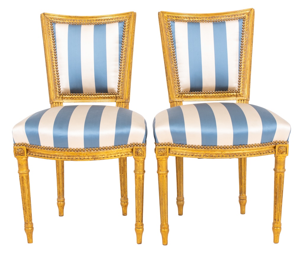 LOUIS XVI STYLE UPHOLSTERED GILTWOOD 2fb613