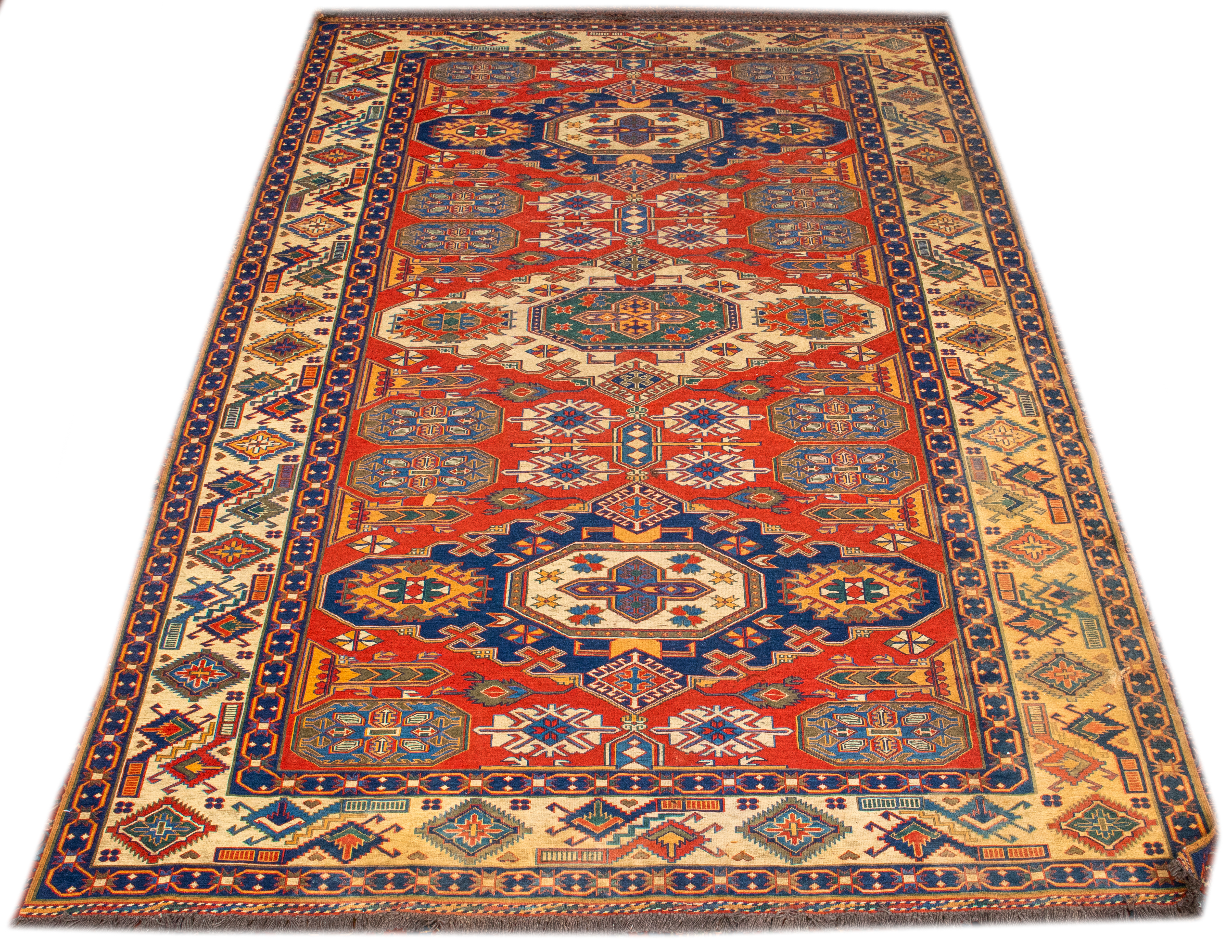 HAND-WOVEN CAUCASIAN SHIRVAN RUG,