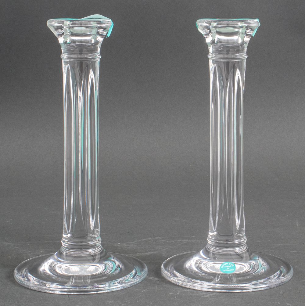 TIFFANY & CO CRYSTAL CUT CANDLESTICK,