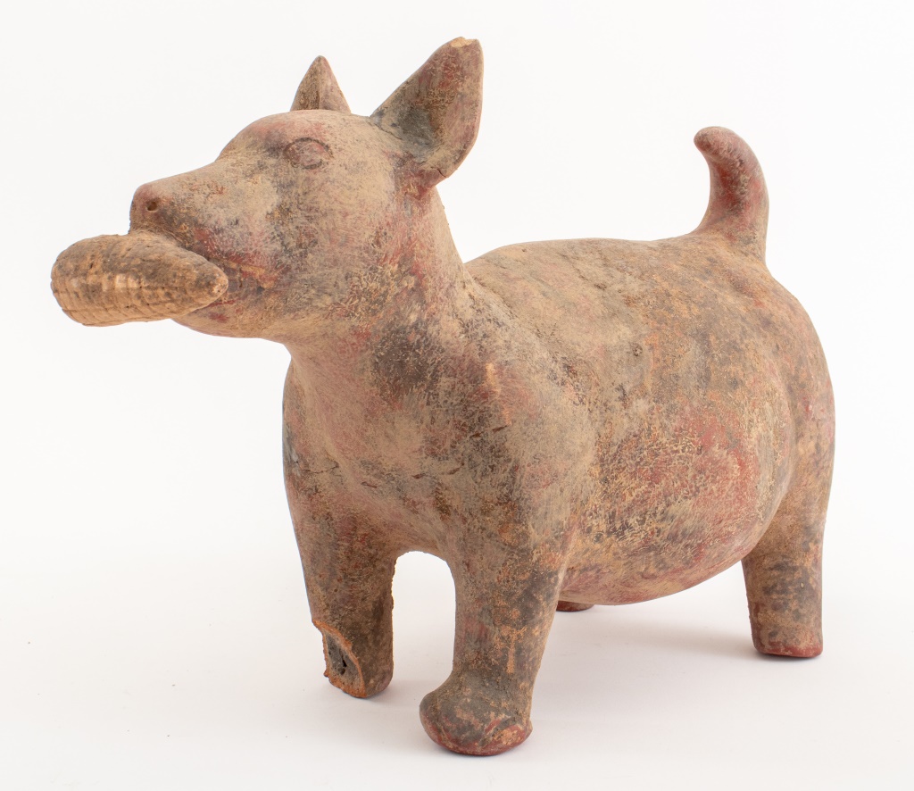 PRE COLOMBIAN MANNER POTTERY DOG