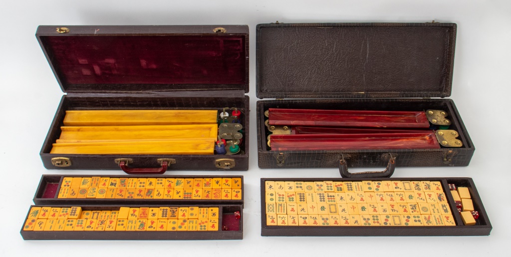 CHINESE MAH JONGG SETS, 2 Chinese Mah